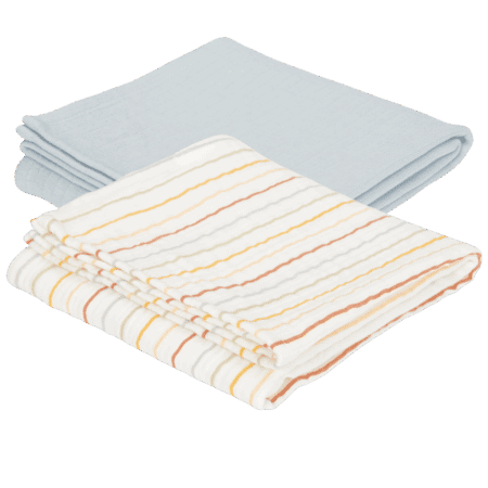 Swaddle doeken 70 x 70 Vintage Sunny Stripes/Pure Soft Blue