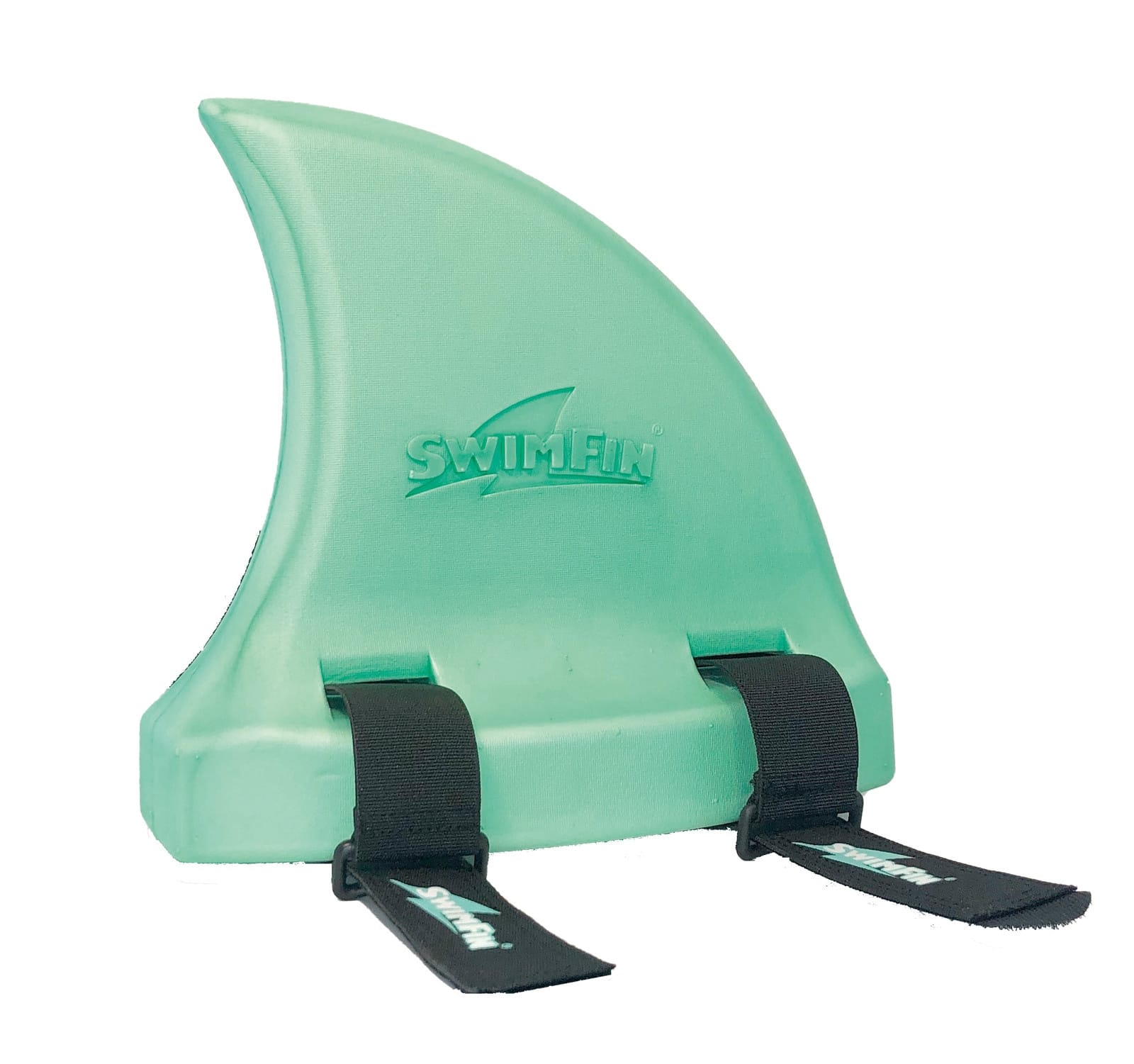 SwimFin - HAAIENVIN Munt 26x12x25cm, ontwikkelt een natuurlijke zwempositie, neopreen, met hangkaart, max. 30kg, 3-6 jaar