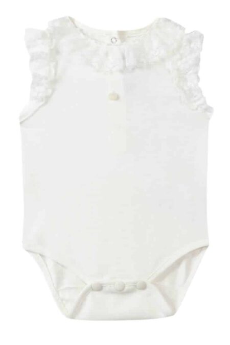 Tartine Et Chocolat - Bodysuit White Jersey With Lace