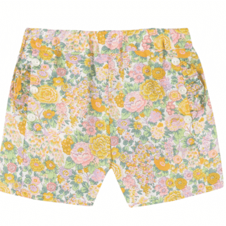 Tartine Et Chocolat - Short - Gebloemd - Geel/Roze