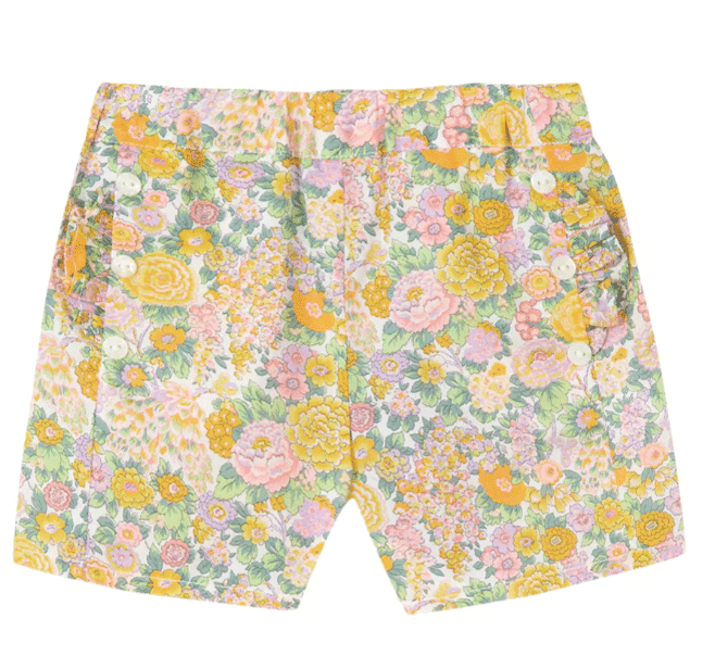 Tartine Et Chocolat - Short - Gebloemd - Geel/Roze