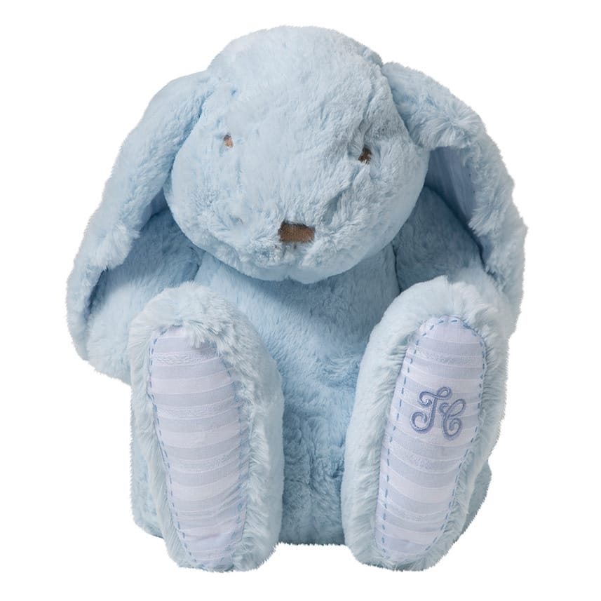 Tartine et Chocolat - AUGUSTIN, the rabbit Fur Soft Toy 35 cm Blue