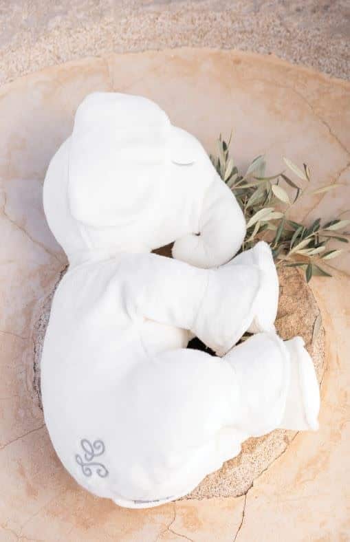 Tartine et Chocolat - FERDINAND Dormeur, the elephant Fur Soft Toy 25cm Wit