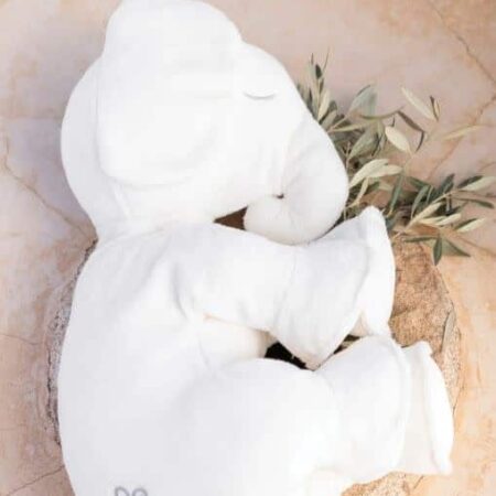 Tartine et Chocolat - FERDINAND Dormeur, the elephant Fur Soft Toy 60 cm Wit