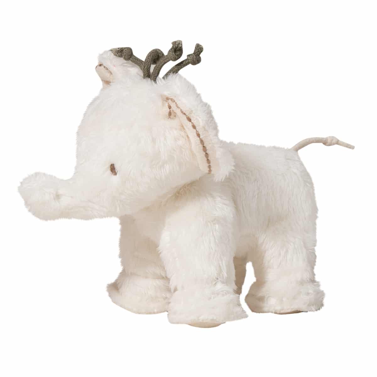 Tartine et Chocolat - FERDINAND, the elephant Fur Soft Toy 12cm Ivory