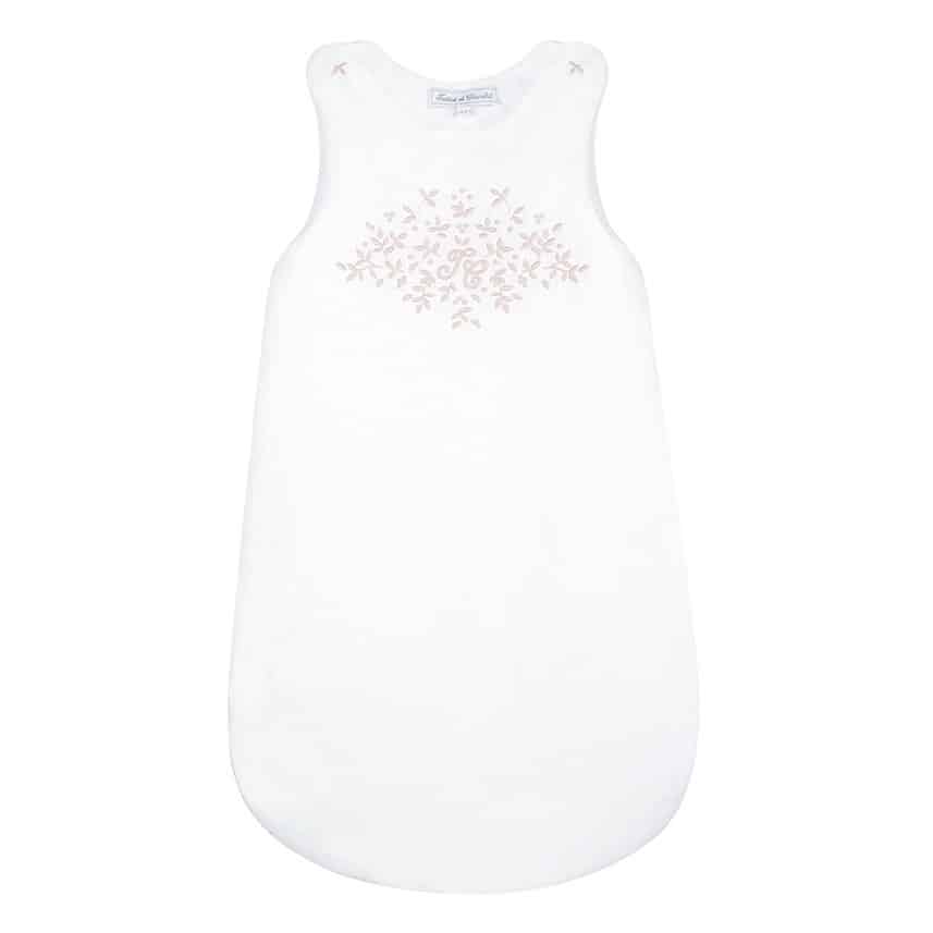 Tartine et Chocolat - Feuilles de lin Sleeping suit size 1 (0-6 months) 70 cm - White