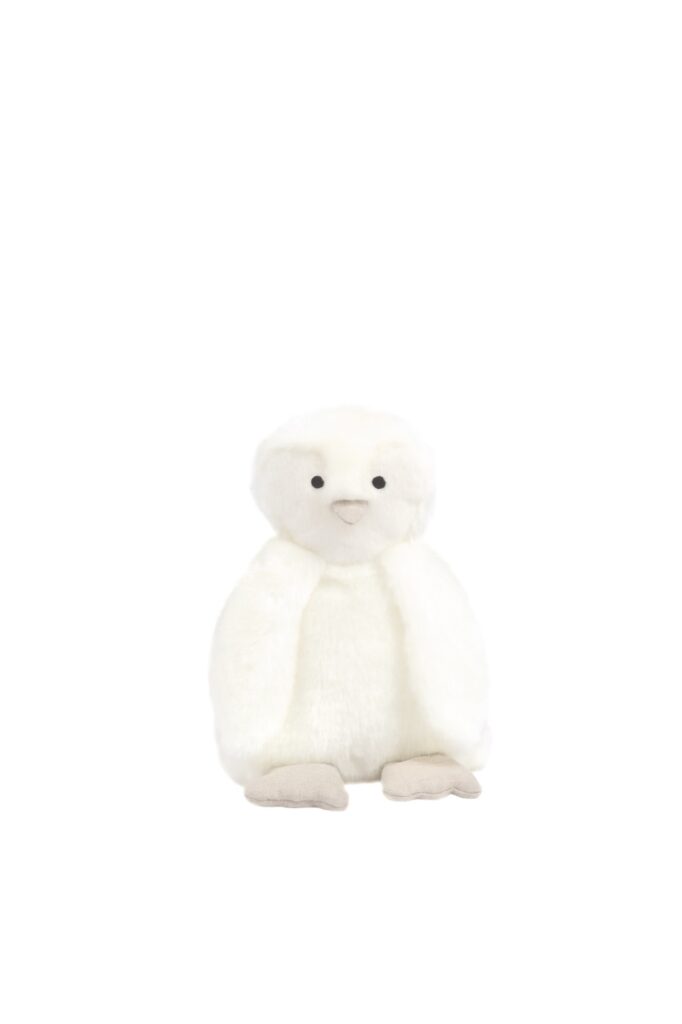 Tartine et Chocolat - Gabin, the penguin Fur Soft Toy 30 cm Ivory