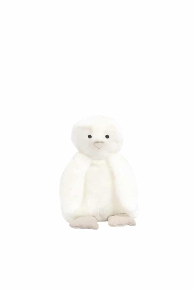 Tartine et Chocolat - Gabin, the penguin Fur Soft Toy 30 cm Ivory