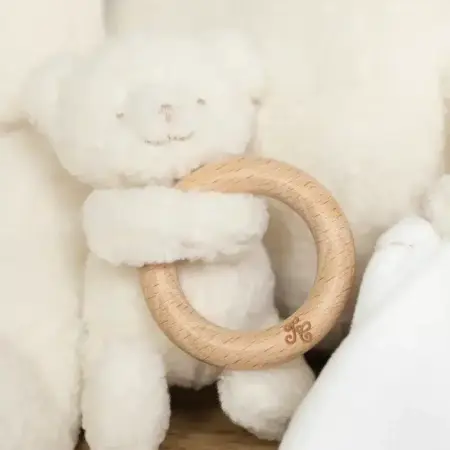 Tartine et Chocolat - Gaston l'ourson Hochet - nacre