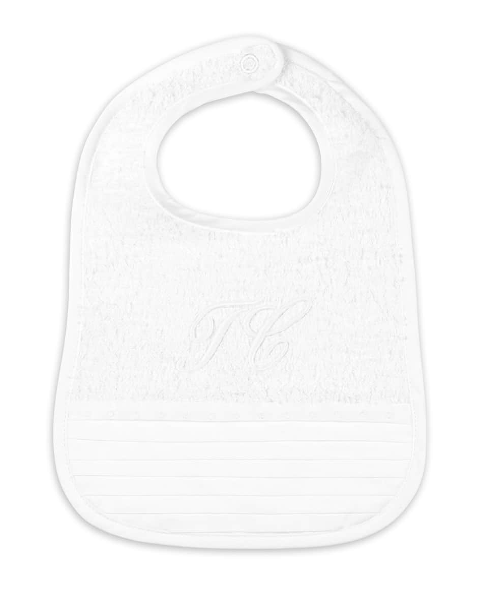 Tartine et Chocolat - Monogramme Bib size 2 25,5 x 29 cm - White