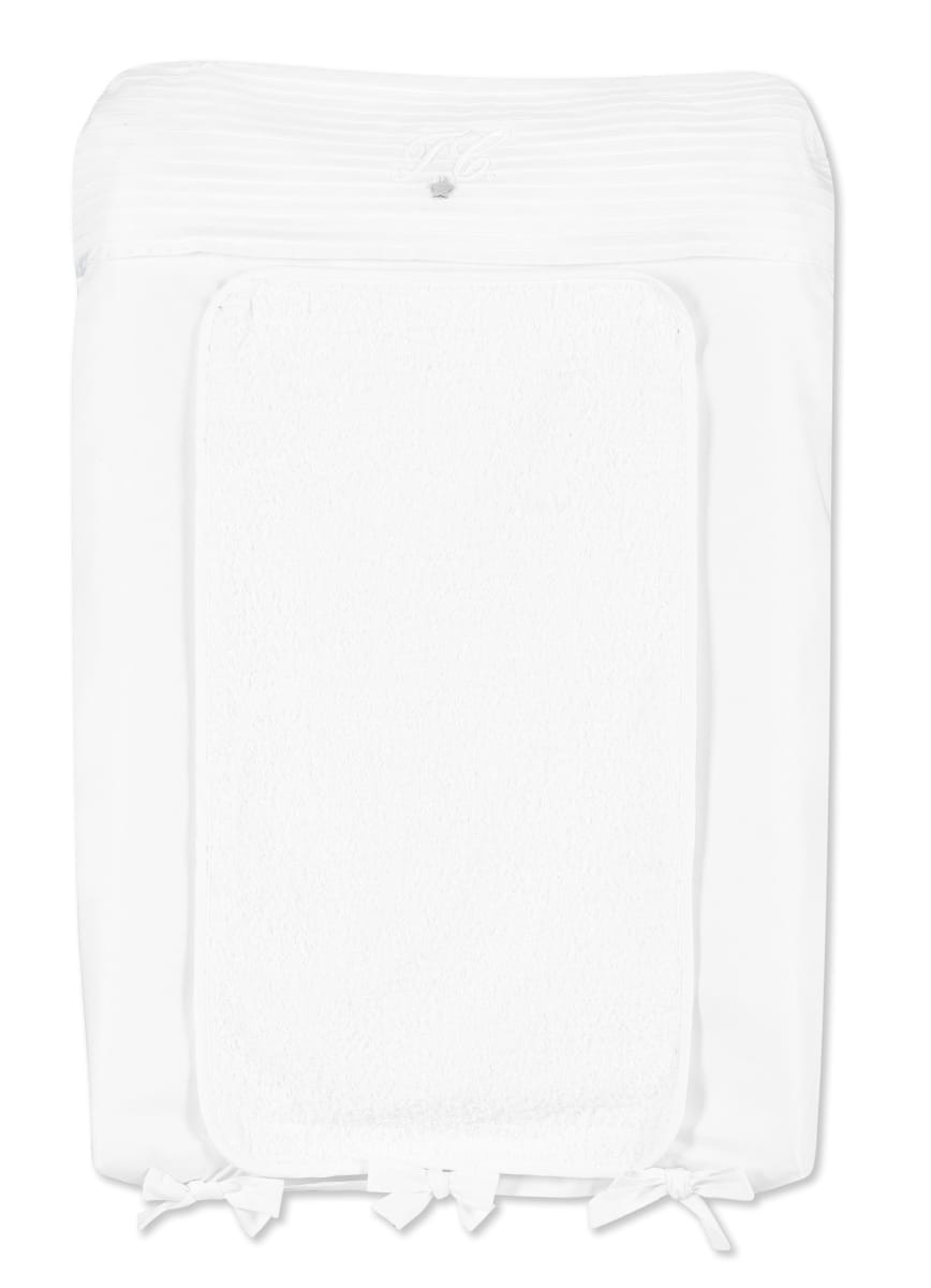 Tartine et Chocolat - Monogramme Changing mat cover 75 x 55 cm - White