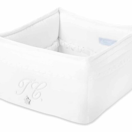 Tartine et Chocolat - Monogramme Nursery basket 15 x 25 cm - White