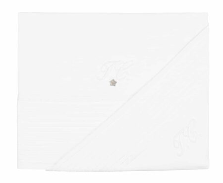 Tartine et Chocolat - Monogramme Quilt cover + pillowcase 140 x 90 cm 60 x 40 cm - White