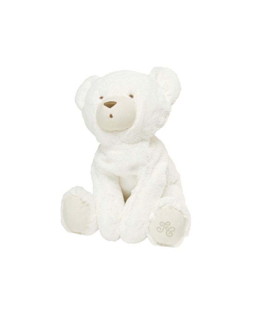 Tartine et Chocolat - PROSPER, the polar bear Fur Soft Toy 25 cm Ivory