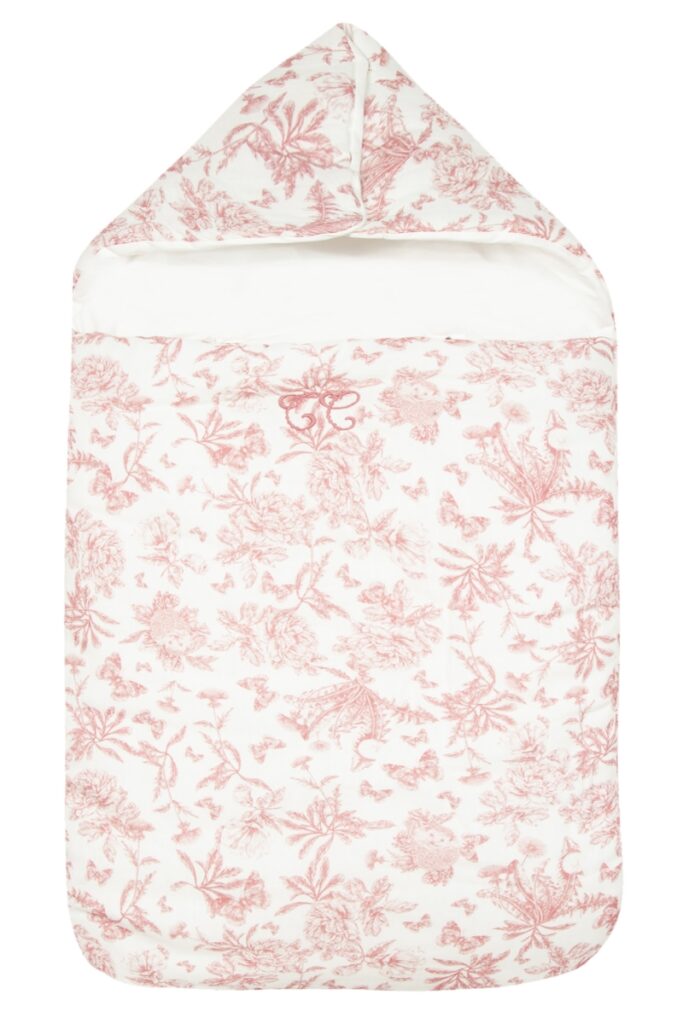 Tartine et Chocolat - Toile de Jouy Baby sleeping bag (0 - 3 months) 43 x 87 cm - Peach