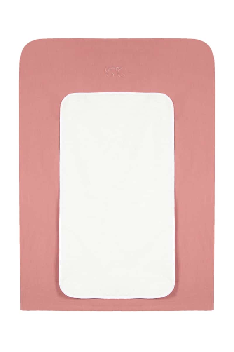 Tartine et Chocolat - Toile de Jouy Changing mat cover 75 x 55 cm - Peach