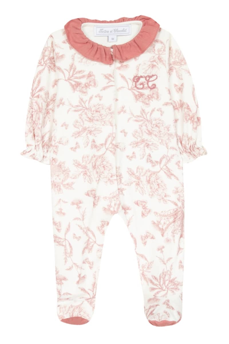 Tartine et Chocolat - Toile de Jouy Sleepsuit 18M - Peach