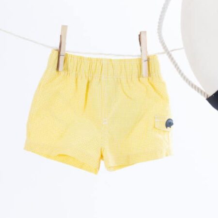 Tartine et Chocolat - Zwembroek met ruitjes - Geel/wit