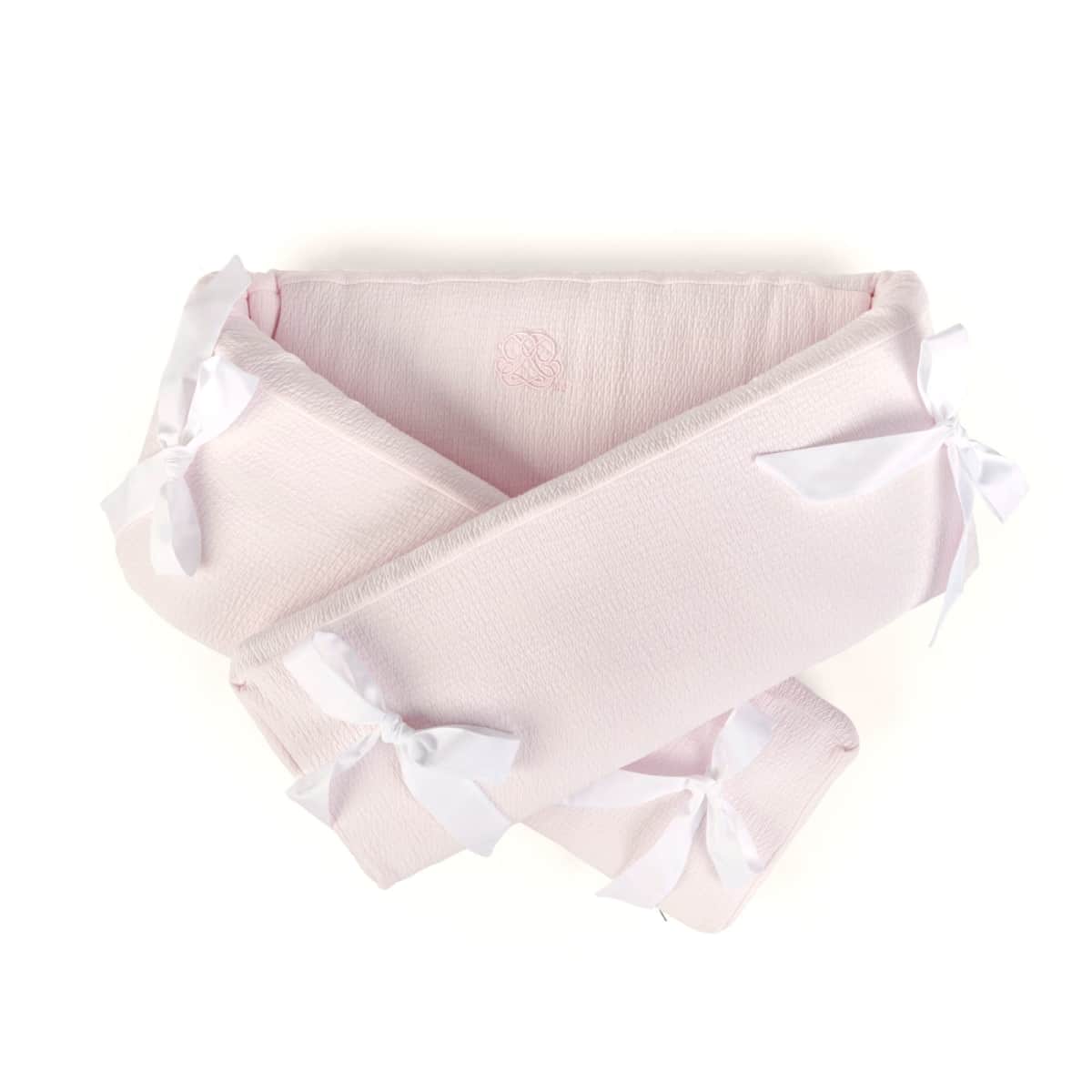 Theophile & Patachou - Bedbeschermer 210 cm - Gewafeld H: 18 cm Roze (showroommodel)