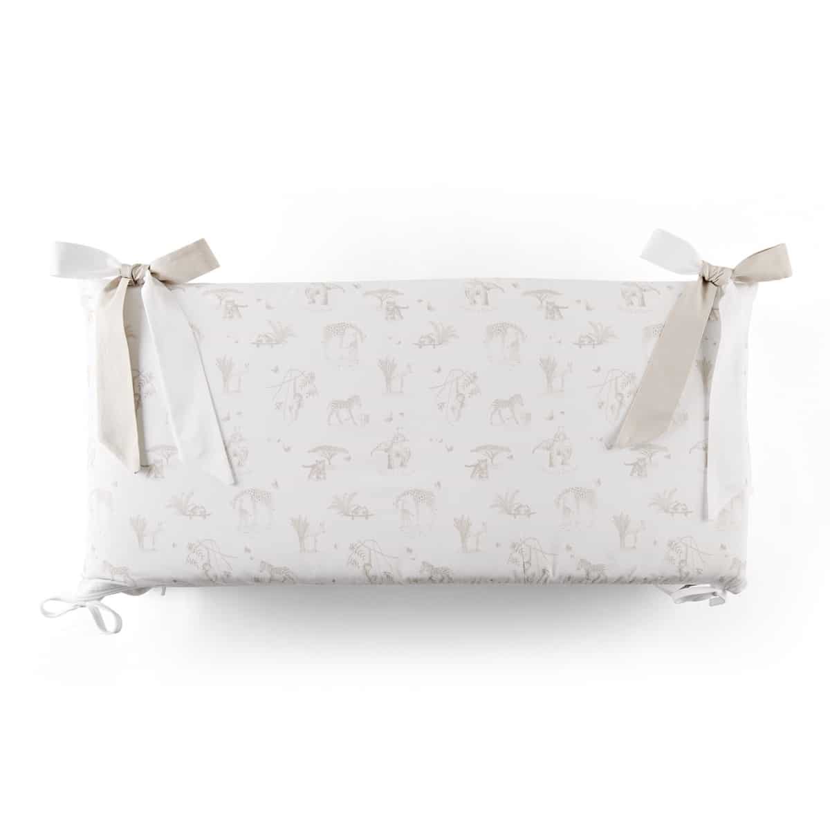 Theophile & Patachou - Bedbeschermer 70cm - Bedrukt (70x70x70cm) H:32cm Camel Safari print