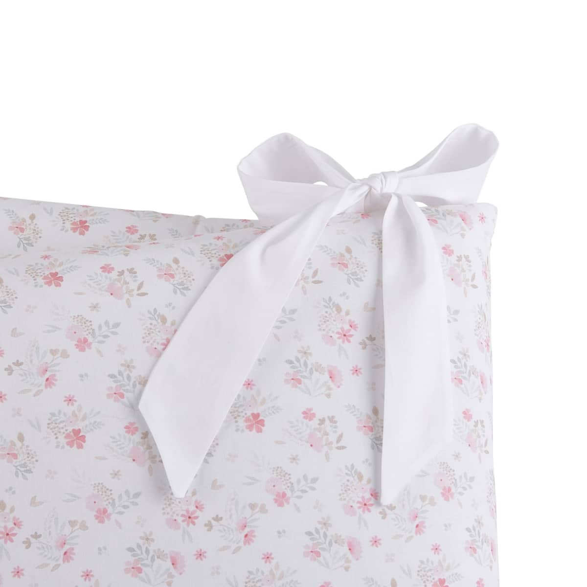 Theophile & Patachou - Bedbeschermer 70cm - Bedrukt (70x70x70cm) H:32cm Roze bloemen