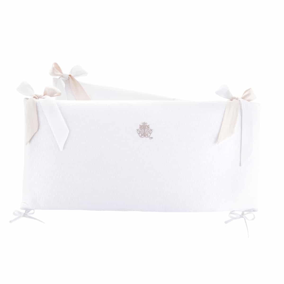 Theophile & Patachou - Bedbeschermer 70cm - Jersey (70x70x70cm) H:32cm Wit