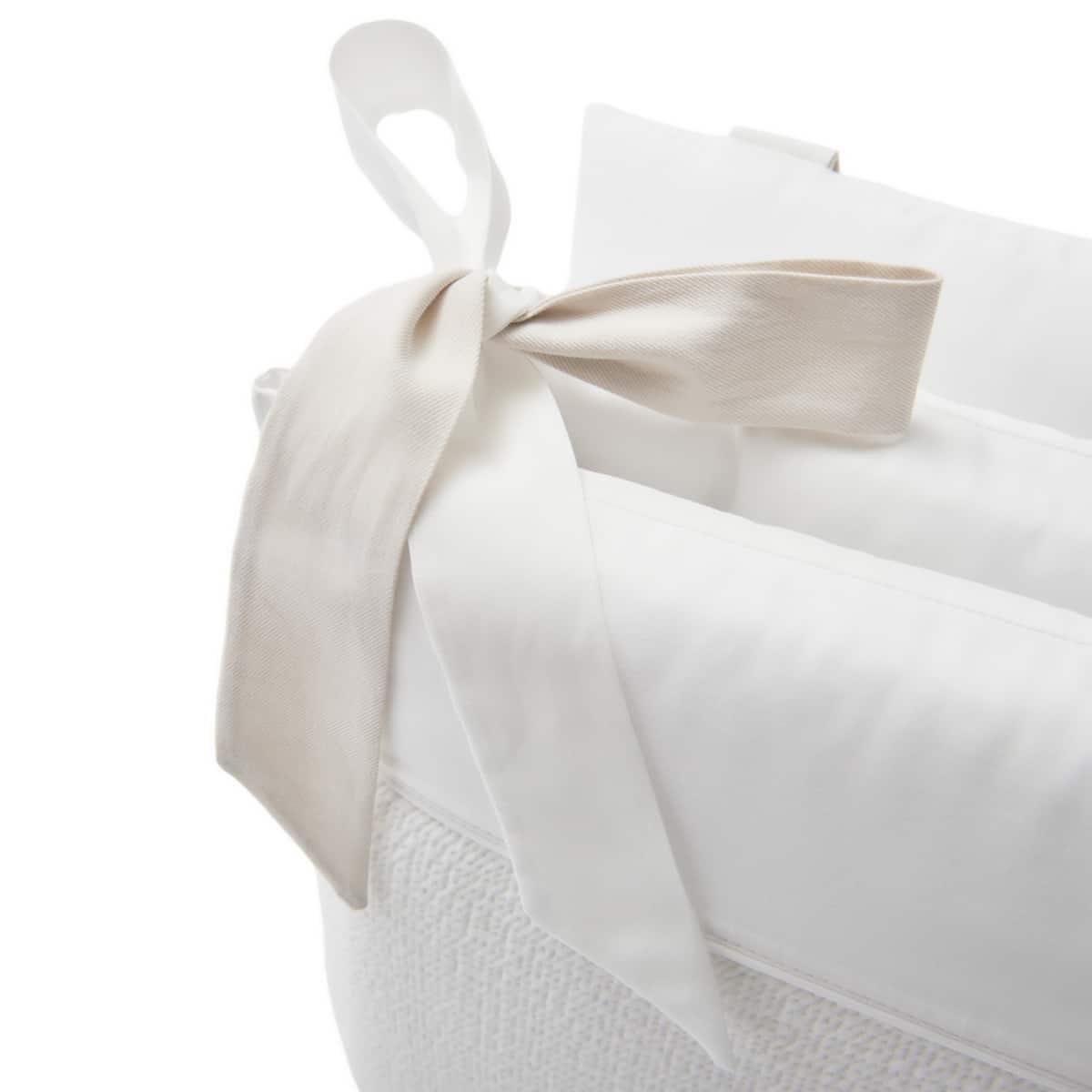 Theophile & Patachou - Bedbeschermer 70cm gewafeld (70x70x70cm) H32cm Ivoor Carrousel