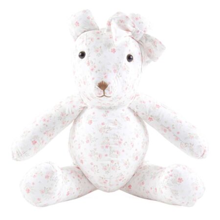 Theophile & Patachou - Beer Patachou roze strik oor Pink Flower