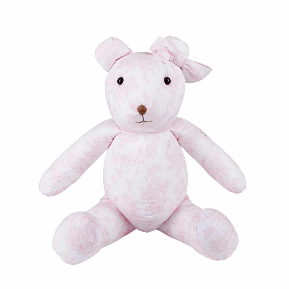 Theophile & Patachou - Beer Patachou roze strik oor Roze geprint