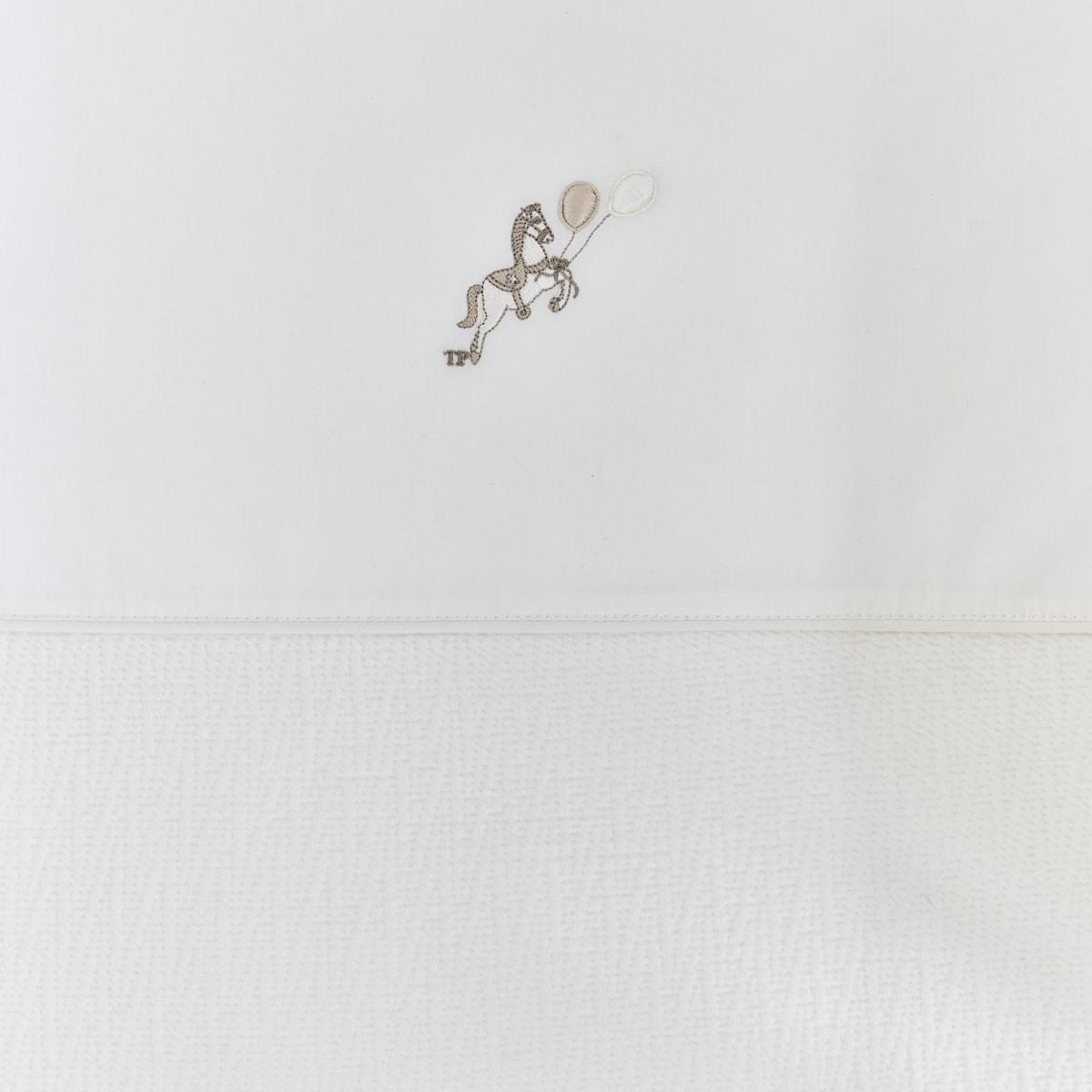 Theophile & Patachou - Donsovertrek bed katoen 100x135cm + sloop Beige Carrousel