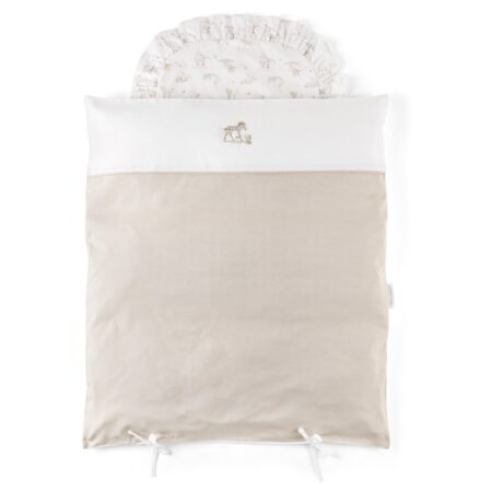 Theophile & Patachou - Donsovertrek wieg 80x80cm + sloop Camel Safari