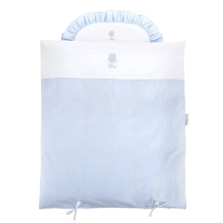 Theophile & Patachou - Donsovertrek wieg 80x80cm + sloop Lichtblauw