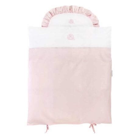 Theophile & Patachou - Donsovertrek wieg 80x80cm + sloop Roze