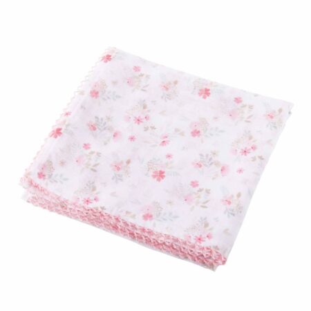 Theophile & Patachou - Gedrukte Tetradoek Pink Flower