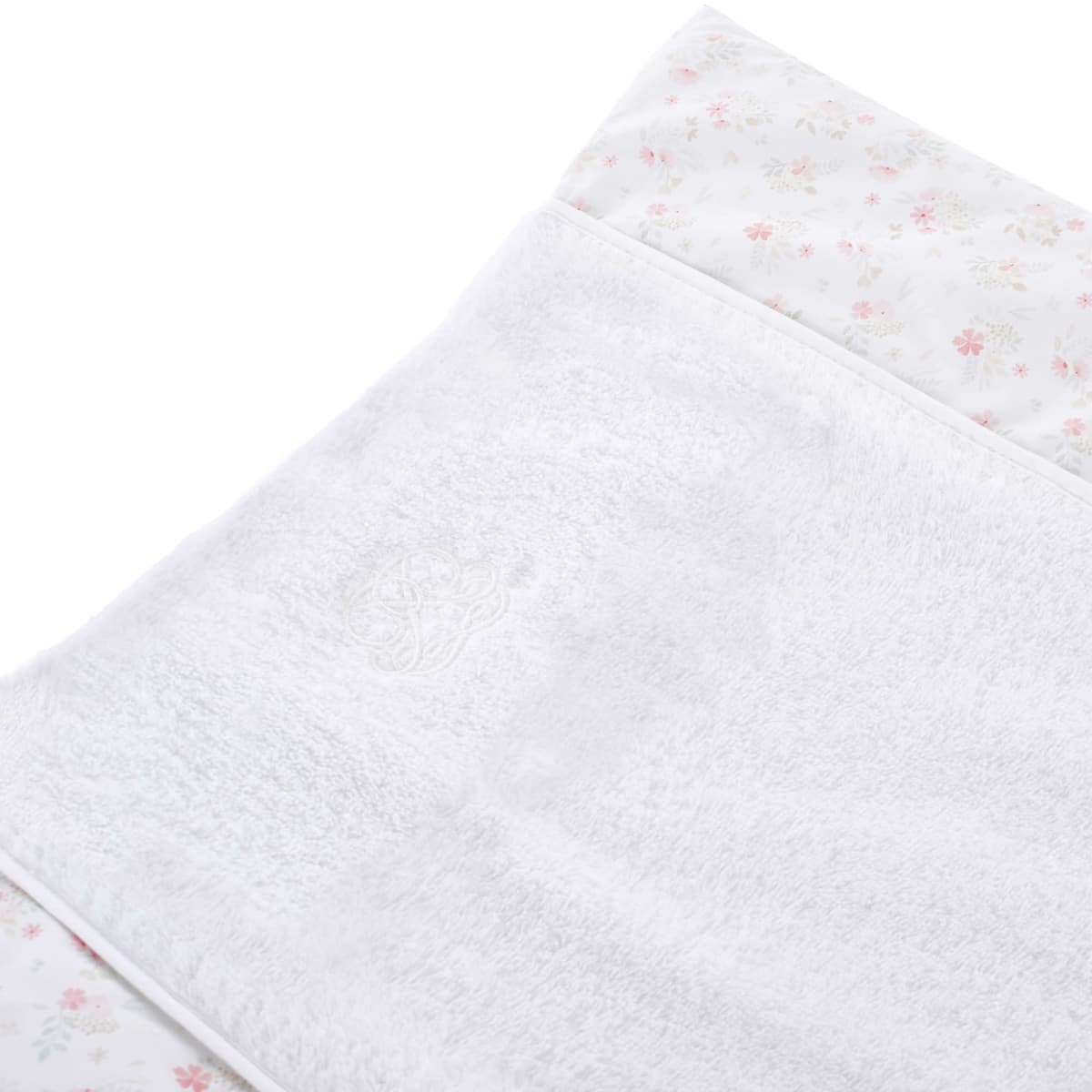 Theophile & Patachou - Hoes verzorgingskussen - Badstof + katoen Roze bloemen