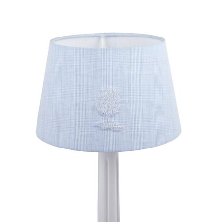 Theophile & Patachou - Kleine lampenkap geborduurd Lichtblauw