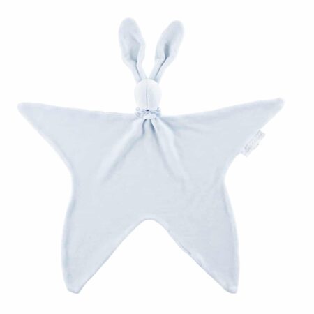 Theophile & Patachou - Knuffeldoekje - Fluweel blauw Lichtblauw/lichtblauw