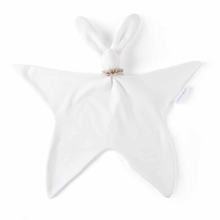 Theophile & Patachou - Knuffeldoekje - fluweel Wit/Camel Safari