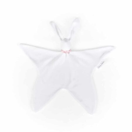 Theophile & Patachou - Knuffeldoekje - fluweel wit/roze