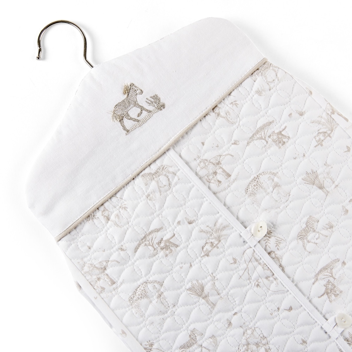 Theophile & Patachou - Luierzak model kleerhanger - Gedrukt Camel Safari print