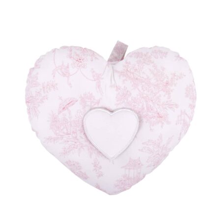 Theophile & Patachou - Muziekkussen ''hart'' Roze geprint