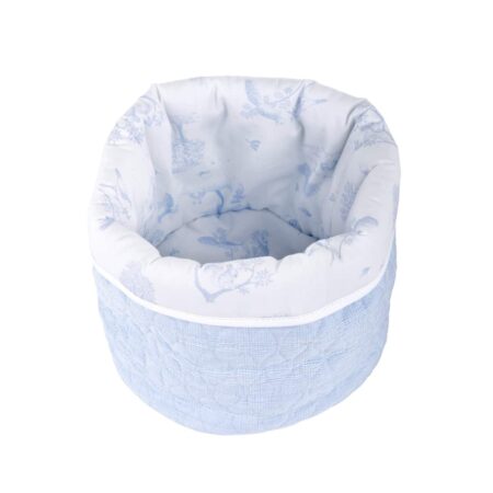 Theophile & Patachou - Verzorgingsmand rond - Gewatteerd Lichtblauw
