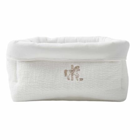 Theophile & Patachou - Verzorgingsmand vierkant - Gewafeld Ivoor Carrousel