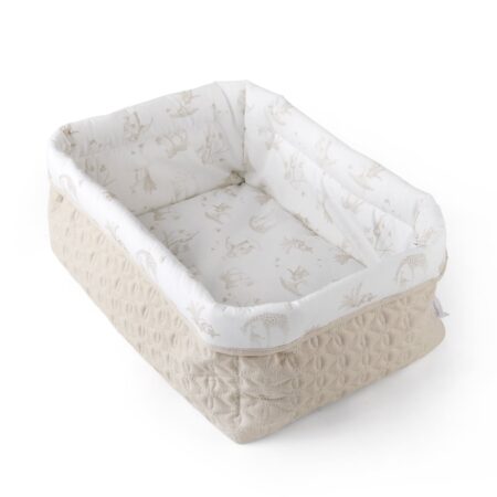 Theophile & Patachou - Verzorgingsmand vierkant - Gewatteerd Camel Safari