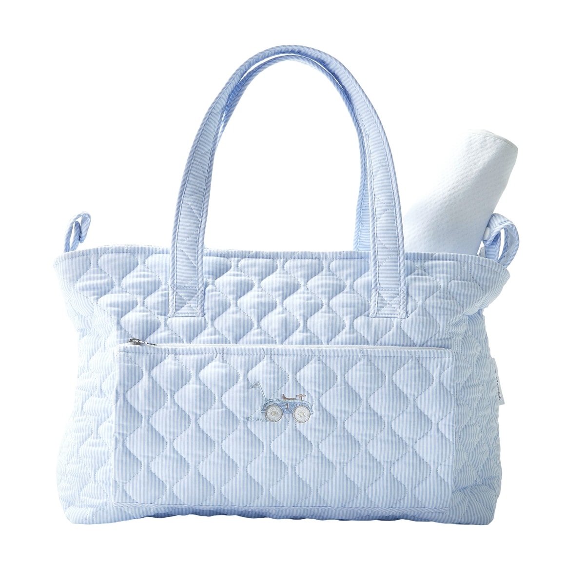 Theophile & Patachou - Verzorgingstas + waskussen - Gewatteerd - Lichtblauw - Classic Car