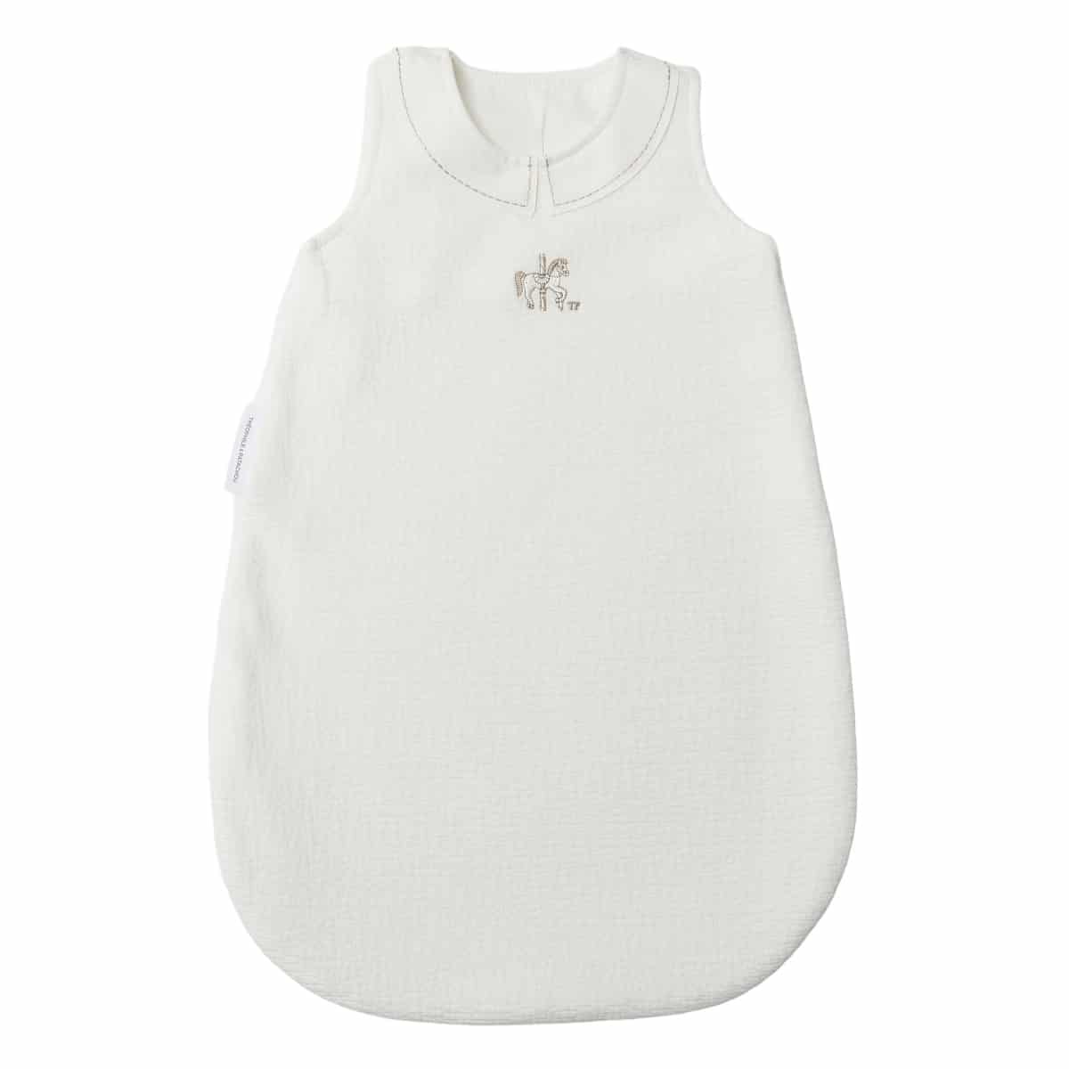 Theophile & Patachou - Zomer Slaapzak 60cm - Gewafeld Ivoor Carrousel