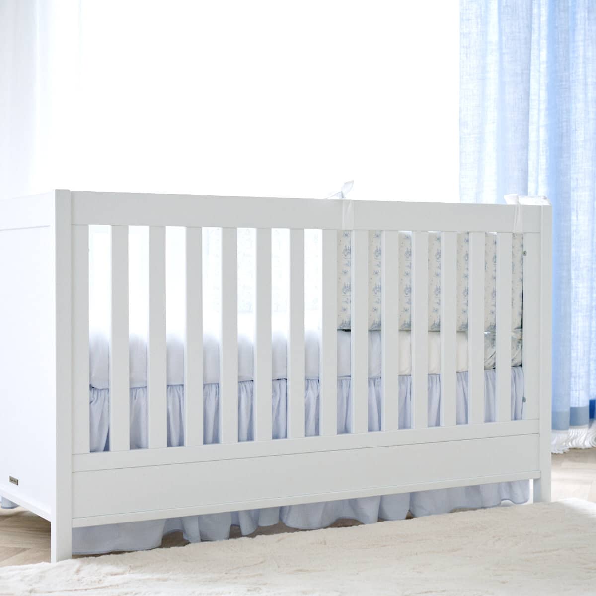 Théophile & patachou - Blue Garden Party - Bedrok 60x120cm - Lijnen