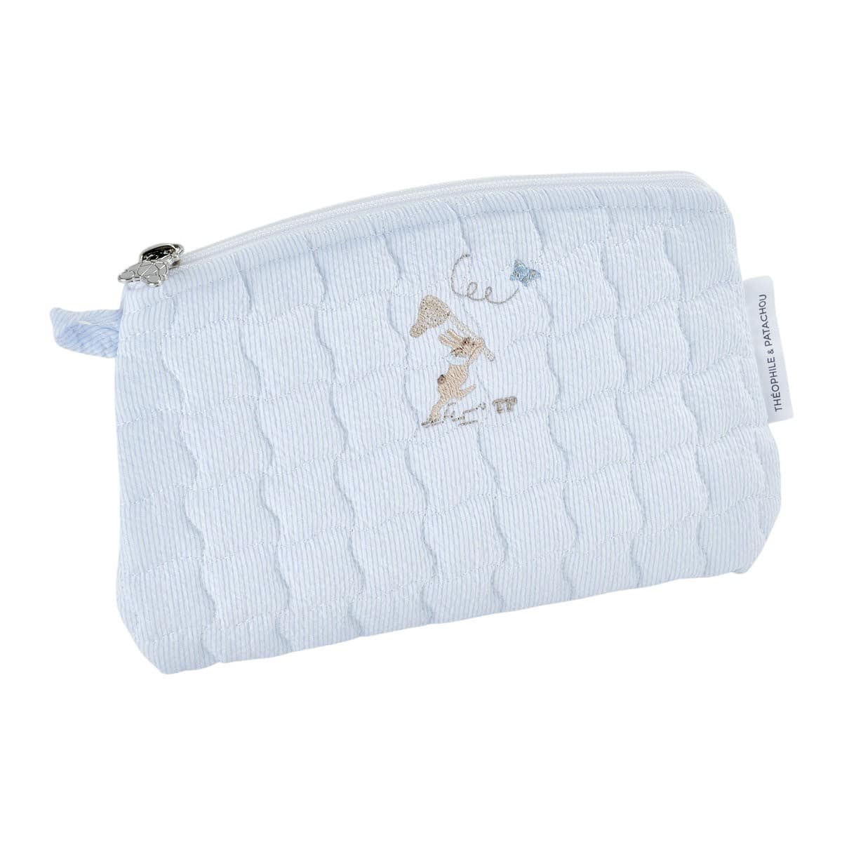 Théophile & patachou - Blue Garden Party - Platte tas - Gewatteerd Geborduurd