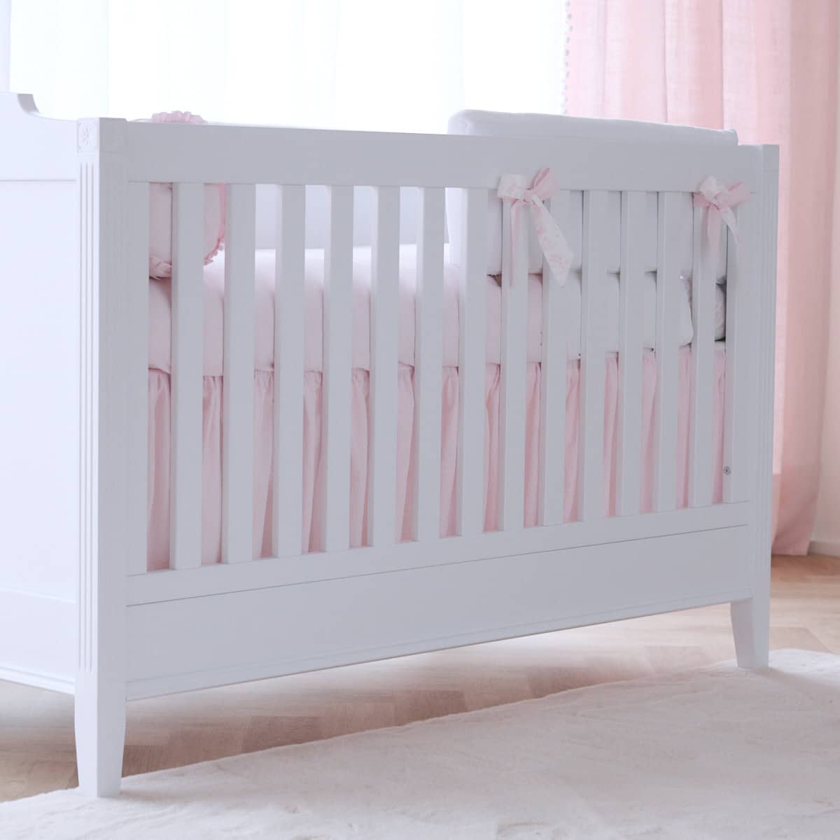 Théophile & patachou - Pink Garden Party - Bedrok 60x120cm - Lijnen