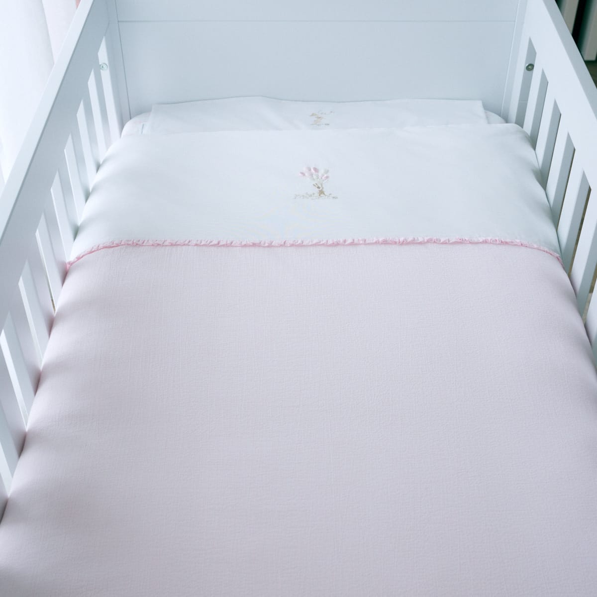 Théophile & patachou - Pink Garden Party - Donsovertrek bed 100x135cm + sloop